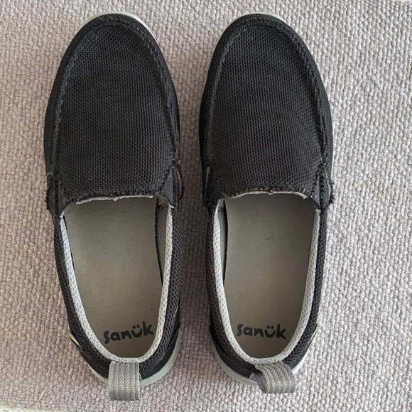 Sanuk Other - Sanuk Men's Black and Gray Casual Slip-Ons